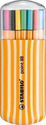 Produktbild von STABILO Fineliner - point 88 - 20er Zebrui - 20 verschiedene Farben