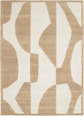 Image de Tapis à reliefs doux géométrique beige 160x230