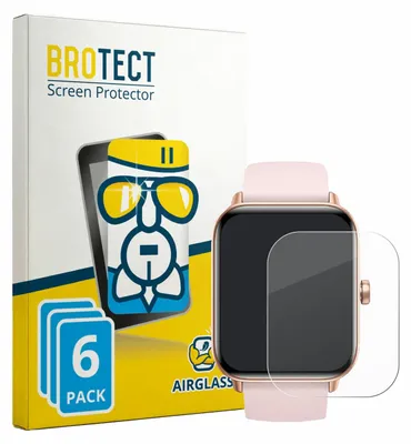 Produktbild von 6x BROTECT Schutzglas für Trunsif Smartwatch 1.85" Schutzfolie Panzer Folie Glas Display Schutz klar