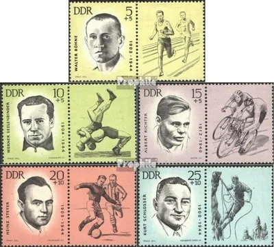 Produktbild von Briefmarken DDR 1963 Mi WZd70-WZd74 (kompl.Ausg.) (958Zf-962Zf mit Zierfeld) postfrisch Antifaschisten