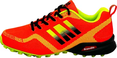 Produktbild von Nowalnd Herren Damen Sneaker Sportschuhe Laufschuhe Turnschuhe Runners,Orange/Grün,42