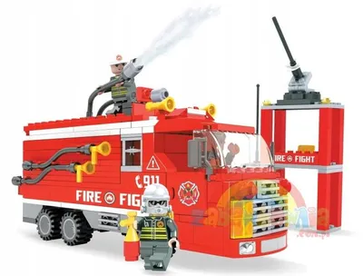 Produktbild von Dromader 21601 Bausteine Feuerwehr Feuerwehrauto 100 Teile
