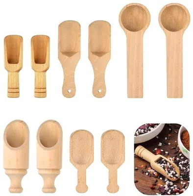 Produktbild von SLTAXAR 10 Stück Mini-Gewürzlöffel, Holzgewürzlöffel, kleiner Holzlöffel, Holzlöffel, Bambuslöffel, Bambuslöffel, Holz-Teelöffel, Mini-Teelöffel, kleiner Zuckerlöffel, Salzlöffel, für Gewürze und Kaffee