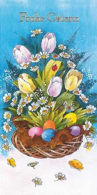 Produktbild von Ostern - Glückwunschkarte im Format 11,5 x 17 cm mit Briefumschlag