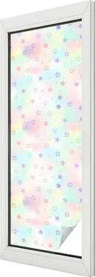 Obrázek produktu pro Vitrážová fólie na okna - 146x50 cm - vitrážový vzor - neprůhledná dekorativní fólie na ochranu soukromí - samolepicí, ochrana proti UV záření - duhový vzor