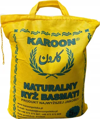 Obrázek produktu pro Dlouhozrnná rýže Basmati KAROON 5 kg velké balení