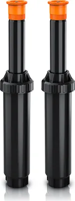 Produktbild von Brandson 2x Versenkregner - Rasensprinkler - Gartensprinkler Bewässerungssystem versenkbar - für Flächen bis 25 m2 - mit Schmutzsieb - frostsicher