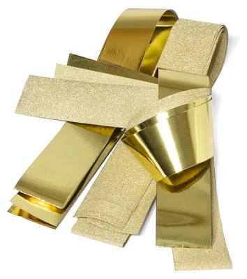 Produktbild von Papierstreifen glänzend "Glitter, gold", 50mm, 12 Streifen Gold