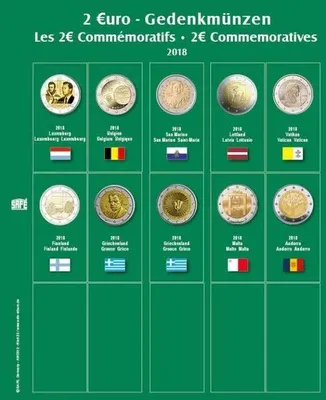 Produktbild von SAFE 7341-22 Münzblatt mit Vordruck für 2 EURO 2018