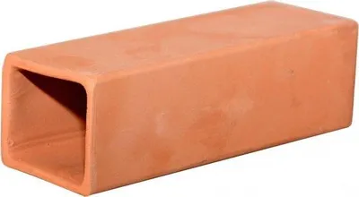 Productafbeelding van CeramicNature Leghol large rechthoekig 15x5x4,6 cm voor aquarium en terrarium Rood - 15 x 5 x 4,6cm
