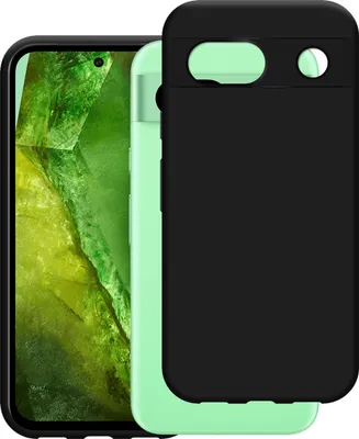 Image de Cazy Coque compatible avec Google Pixel 8a Coque en Silicone - Coque Flexible - Noir