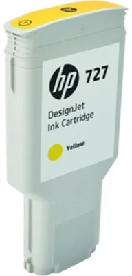 Obrázok produktu pre HP Žltá atramentová kazeta 727 DesignJet, 300 ml, Rad tlačiarní HP DesignJet T920, rad tlačiarní HP DesignJet T1500, rad tlačiarní HP..., Atramentový, Žltá, Singapúr, 283 mm, 41 mm