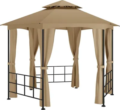 Obrázek produktu pro vidaXL Pavilon s bočními stěnami 3,1x2,7 m Taupe