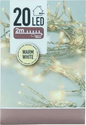 Packaging for LED string lights.