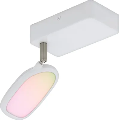 Produktbild von EGLO connect LED Wandlampe Palombare-C, 1 flammige Smart Home Deckenlampe aus Metall, Spot mit RGB und Lichtfarbe einstellbar, dimmbar
