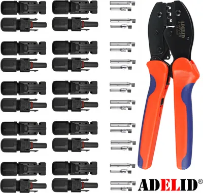 Produktbild von Crimpzange Presszange Zange 2,5 - 6mm²mit 10x MC4 Solaranlage Stecker Photovoltaik