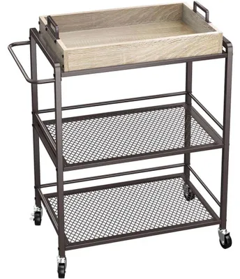 Immagine prodotto di Carrello da Cucina con Ruote 65x33x91 cm Portaoggetti con 3 Ripiani Bronzo