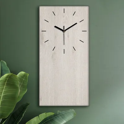 Produktbild von Wohnzimmer Leinwand Uhr Geräuschlos Küche 30x60 Weiß, Holz, Motive, Textur, schwarze Zeiger