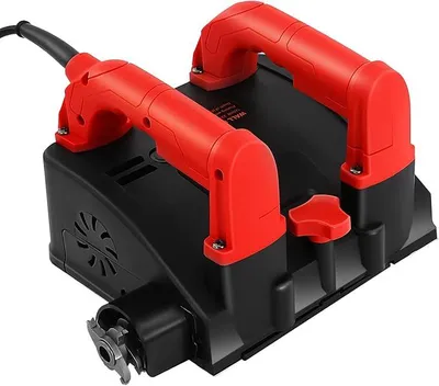 Productafbeelding van Betonfrees 1,2 kW, elektrische renovatiefrees, hoogteverstelling 1-4 meter, pleisterfrees, breedte 16 cm, betonslijpmachine 3000 tpm, geüpgrade elektrische wandfreesmachine met 26 zijschrapers