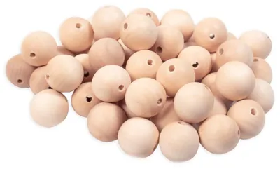 Produktbild von Playbox Holzperlen 50 Stk Ø 25 mm