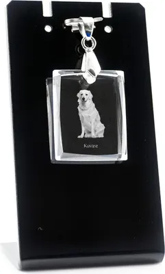 Immagine prodotto di Kuvasz - Ciondolo in cristallo con cane, collana con foto, gioielli unici di Art-Dog