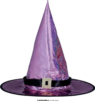 Obrázek produktu pro Čarodějnický magický třpytivý klobouk Růžový halloweenský kostýmový doplněk Glamour Magic Hat, barva: růžová