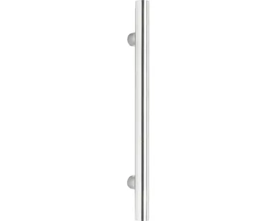 Productafbeelding van Duwgreep, T-vorm, roestvrij staal, geborsteld/mat, Ø x L x H: 25 x 500 x 70 mm, gat-tot-gat afstand: 300 mm, set van 2 stuks