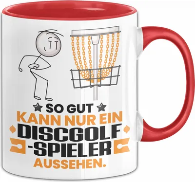 Produktbild von Discgolf-Spieler Geschenk Tasse So Gut Kann Nur Ein Discgolf-Spieler Aussehen Geschenkidee Kaffee-Becher (Rot)