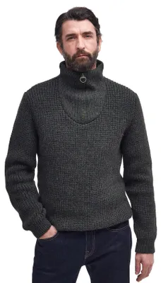 Produktbild von Barbour Pullover aus weicher, wärmender Wolle in Grün mit langen Ärmeln