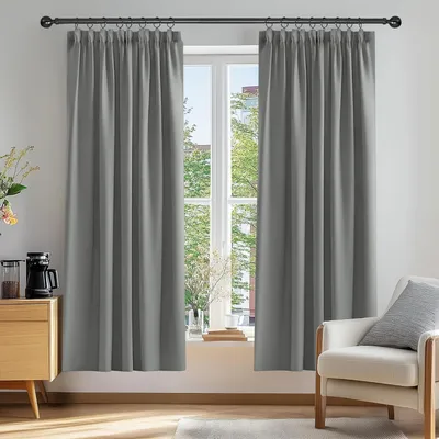 Zdjęcie produktu dla Zasłony zaciemniające, jasnoszare, 183x132 cm, zestaw 2 sztuk