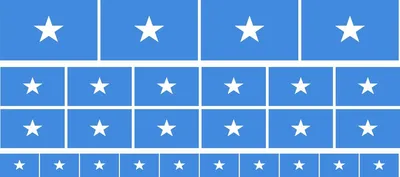 Produktbild von Mini Aufkleber Set - Pack glatt - 4x 51x31mm+ 12x 33x20mm + 10x 20x12mm- selbstklebender Sticker - Somalia - Flagge / Banner / Standarte fürs Auto, Büro, zu Hause und die Schule - Set of 26