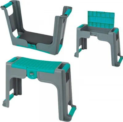 Produktbild von 3 in 1 Gartenhocker Kniebank Sitz Werkzeugkasten mit abschließbarem Kleinteilefach Knieschützer Arbeitshocker Kniebank Sitz Werkzeugkasten Kunststoff