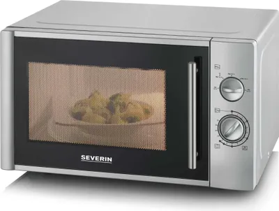 Obrázek produktu pro Severin 7772000, Pracovní deska, Samostatná mikrovlnná trouba, 28 l, 900 W, Otočné, Stříbrná