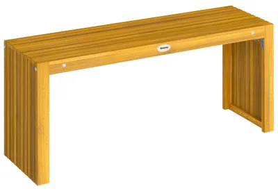 Produktbild von Gartenbank Akazienholz 2-Sitzer, 110x30x45 cm, Natur, Latten-Design, belastbar 240 kg, pflegeleicht