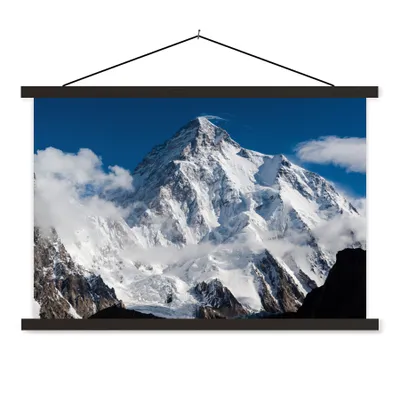 Produktbild von MuchoWow® Textilposter Gipfel des K2 120x80 cm mit schwarzem Rahmen - Wanddeko