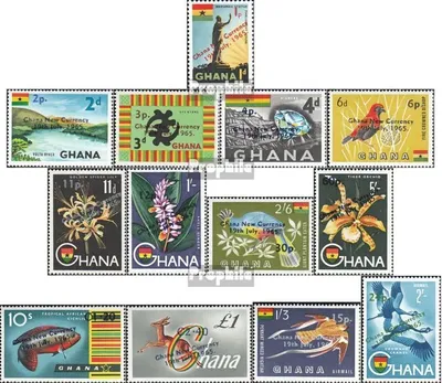 Produktbild von Briefmarken Ghana 1965 Mi 224-236 (kompl.Ausg.) postfrisch Dezimalsystem