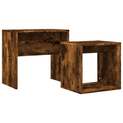 Produktbild von vidaXL Satztische 2 Stk. Räuchereiche Holzwerkstoff