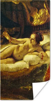 Produktbild von MuchoWow® Poster Danaë - Gemälde von Rembrandt van Rijn 20x40 cm - Plakat - Foto