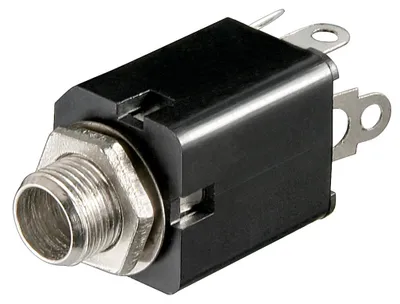 Immagine prodotto di goobay Klinkeneinbaubuchse 6,35 mm mono Plastikausführung mit Schaltkontakt (Bulk)