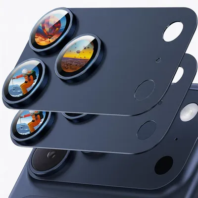 Immagine prodotto di 2 protezioni per l'obiettivo della fotocamera per iPhone 17 Pro, in vetro temperato 9H