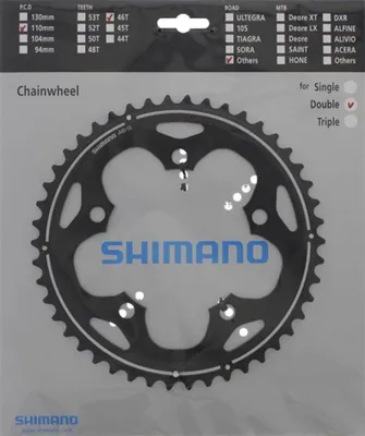 Zdjęcie produktu dla Shimano Shim.chainring 46Z 5L 110Lk Sw Cx50