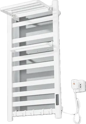 Immagine prodotto di Scaldasalviette elettrico, display digitale, riscaldamento a risparmio energetico, bianco 96x49cm, 220V