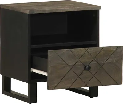 Obrázek produktu pro vidaXL Noční stolek černý 40x33x46 cm z masivního dřeva mango