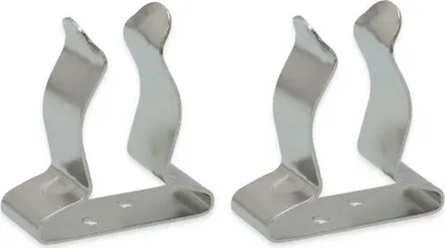Produktbild von 2er Set Bootshakenhalter 25 - 32mm, rostfrei, 2 Bohrlöcher, 35 mm  lang