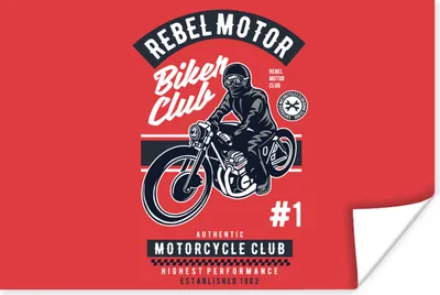 Produktbild von MuchoWow® Poster Motorrad - Mann - Retro - Zitat 90x60 cm - Schlafzimmer