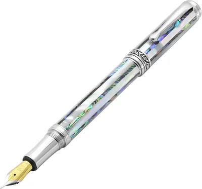 Productafbeelding van Maestro jubilee vulpen - Set van 223 - Fijne penpunt (0,35 mm lijn) - Oceanic white mother of pearl - Pāua Abalone