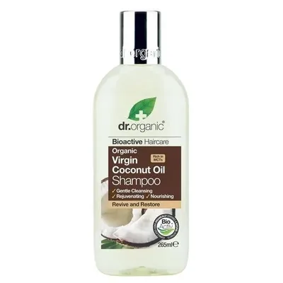 Zdjęcie produktu dla Dr.Organic Virgin Coconut Oil Shampoo Odświeżająco-regenerujący szampon do włosów kręconych i grubych, 265ml