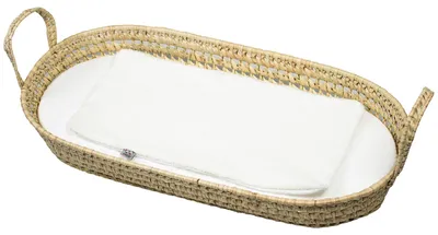 Produktbild von Wickelkorb Set Matratze Laken Jeanne - 77 x 36 - Weiß | by SEVIRA KIDS