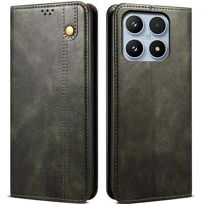 Produktbild von Hülle für Xiaomi 17, Leder Flip Brieftasche Schutzhülle mit Standfunktion Grün