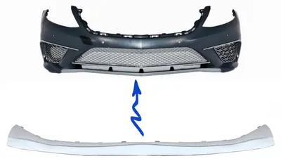 Obrázok produktu pre Chrómová spojlerová lišta na nárazník pre Mercedes triedy S W222 2013–2017 S65 S63.